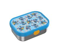 Mepal - Stainless Steel Bento Lunch Box Campus - Bento Box Children - Lunch Box for Children with Compartments & Fork - Meal Prep Box with Clip Closure - Dishwasher Safe - 750 ml - Stitch