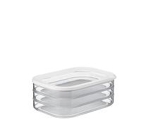 Mepal Meat Fridge Storage Containers 3 Layers - Container with Lid for Meat - Fridge Storage Box - Suitable for Storing Bacon & Meat Products - 3 Separate Fridge Storage Boxes - 3 x 550 ml - White