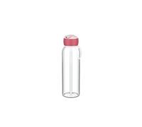Mepal Water Bottle Flip-Up Campus, Leak Proof Water Bottle for School and On The Go, Transparent Drinking Bottle, Dishwasher Safe and BPA-free, 500 ml, Cool pink