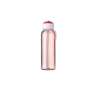 Mepal - Water Bottle Flip-Up Campus - Leak Proof Water Bottle for School & On The Go - Transparent Drinking Bottle - BPA-Free & Dishwasher Safe - 500 ml - Pink