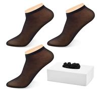 Mepase 200 Pieces 100 Pairs Disposable Nylon Socks Foot Socks Bulk Ankle Slip on Stocking for Women Guest Men Unisex, Black, One size
