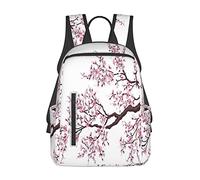 MEPED Cherry Blossoms Tree Print Teens Durable Lightweight Travel School Backpack For Girls Boys Student Bookbag