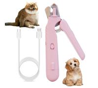 MEPEREZ Dog Nail Grinder & Nail Clippers 2-in-1 Upgrade, Professional Electric Rechargeable Pet Nail Trimmer Painless Claw Grooming and Smooth, for Small, Medium, Large Dogs & Cats (Pink, Electric)