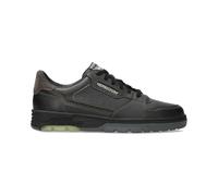 Mephisto Marius Low Shoe, Smooth Leather with Nubuck Elements in Grey, Interchangeable Footbed, Air Bag System Black, black, 10.5 UK