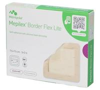 Mepilex Border Flex Lite, 7.5 x 7.5 cm, self-adhesive soft silicone foam dressing, 5 pieces