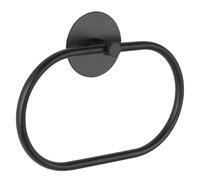 Meplait Towel Ring, Self Adhesive Bathroom Towel Holder Stainless Steel Hand Towel Holder Wall Mounted Towel holder for Bath Accessories (Black)