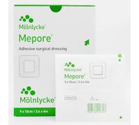 Mepore Adhesive Wound Dressing 9cm x 10cm - Box of 50 | Gentle and Secure Wound Protection | Low-Adherent, Breathable, and Conformable First Aid Dressing
