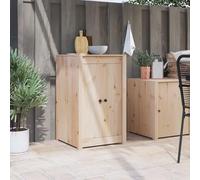 Meppel Kitchen Door in Brown Oak Look Solid Pine Wood 50 x 9 x 82 cm with Black Handle, Furniture Door Replacement for Kitchen, Bathroom, Bedroom, Easy Assembly, Durable Wooden Door Front