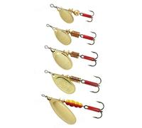 Mepps Aglia Spinner/Lure Sizes 0-4 Silver,Gold,Copper Colours Trout Salmon Perch Pike Lure (Gold Size 4)