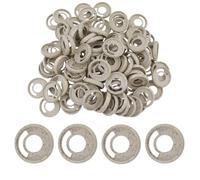 Meprotal 100 Pcs Binder Discs, 0.2" Discbound Expansion Discs Can Insert Pen Off-white for Handbook, DIY Notebook and Planner, Plastic, Styel C