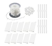 Meprotal 10pcs Vertical Blind Bottom Weights Repair Kits, 125mm Vertical Blind Top Hangers with 10m Blind Bead Chain & 10pcs Connector Replacement Vertical Blind Accessories