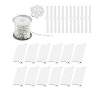 Meprotal 12pcs Vertical Blind Bottom Weights Repair Kits, 125mm Vertical Blind Top Hangers with 10m Blind Bead Chain & 10pcs Connector Replacement Vertical Blind Accessories
