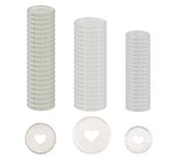 Meprotal 45 Pcs Glitter Disc Rings With Cut-Out Heart Model in The Center Disc, Plastic Rings for Scrapbooking Binding for Handbooks, Notebooks and Planners, Styel A
