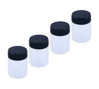 Meprotal 4pcs Plastic Airbrush Bottles Airbrush Jar with Black Lids 22cc Airbrush Bottle Siphon Feed Paint Cup