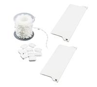 Meprotal Vertical Blind Repair Kit, 2pcs Bottom Weights, 10m Chain, 10pcs Connectors, Tool Free Installation, Plastic, White