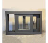 MeQibin Horizontal Sliding Window Aluminum Flush Mount Shed Window, Basement Window with Tempered Glass, Garage Window Inserts(15.7x23.6in)