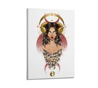 MEQKTQIMA Aries Character Bull Horns Astrology Decorative Painting Canvas Wall Posters And Modern Family Bedroom Decor 20x30inch(50x75cm)