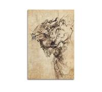 MEQKTQIMA Christian Poster Sketch Style Jesus With Smoke Decorative Painting Canvas Wall Posters And Modern Family Bedroom Decor 08x12inch(20x30cm)