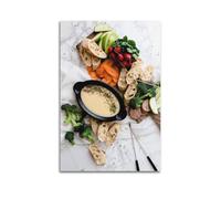 MEQKTQIMA Food Poster Swiss Style Veggie Cheese Fondue Platter Decorative Painting Canvas Wall Posters And Modern Family Bedroom Decor 20x30inch(50x75cm)