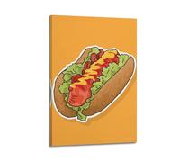 MEQKTQIMA Gourmet Poster Classic Veggie Hot Dog Decorative Painting Canvas Wall Posters And Modern Family Bedroom Decor 08x12inch(20x30cm)
