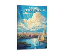 MEQKTQIMA Russia Landscape Saint Petersburg Riverfront Architecture Urban Scene Decorative Painting Canvas Wall Posters And Modern Family Bedroom Decor 12x18inch(30x45cm)