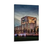 MEQKTQIMA Urban Architecture Modern Berlin Night Building Decorative Painting Canvas Wall Posters And Modern Family Bedroom Decor 20x30inch(50x75cm)