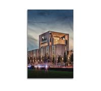 MEQKTQIMA Urban Architecture Modern Berlin Night Building Decorative Painting Canvas Wall Posters And Modern Family Bedroom Decor 20x30inch(50x75cm)