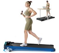 MERACH 2 IN 1 Walking Pad with 5% Incline, 2-6 km/h Treadmill for Home, 3.0HP Under Desk Treadmill, Walking Pad for Home and Office, Remote Control, Load Capacity up to 136 kg, LED Display, APP