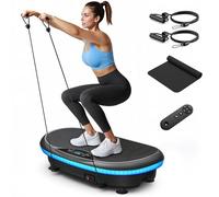 MERACH 4D Vibration Plate Exercise Machine for Weight Loss and Shaping, with 7 Vibration Modes, 120 Speed Levels, 5 Programs, Built-in Bluetooth Speaker and Ambient Light (Black)
