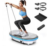 MERACH 4D Vibration Plate Exercise Machine for Weight Loss and Shaping, with 7 Vibration Modes, 120 Speed Levels, 5 Programs, Built-in Bluetooth Speaker and Ambient Light (White)