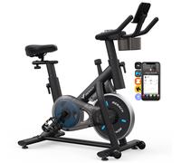 MERACH Exercise Bike with LCD Display, Stationary Bike with Exclusive App for Customized Exercise Plans, Quiet Indoor Cycling Bike Exercise Equipment