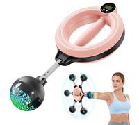 MERACH Forearm Trainer with Counter & RGB Lights, Infinity Arm Hoop with Weighted Ball for Home Office, Arm Exerciser Suitable for Muscle Recovery, Joint Care & Shoulder Mobility, for Women Men - Pink