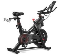 MERACH Heavy Duty Magnetic Exercise Bike with 22 lb Flywheel, 50% Improved Training Efficiency, Ultra-Quiet Design, Shock-Absorbing Extra Large Cushion, Indoor Bike with Exclusive App, Up to 350 lb
