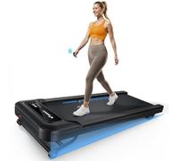MERACH Heavy Duty Walking Pad Treadmill - 10% Auto Incline, Bluetooth Speaker, 3.0HP Super Quiet Brushless Motor, 350lbs Capacity, Under Desk Treadmills with LED Display & Shock-Absorbing Running Belt