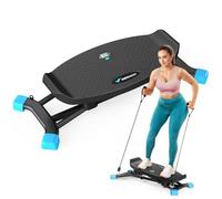 MERACH Lateral Balance Board with LCD Display | Indoor Skateboard for Adults with 2 Resistance Bands, MAX 136KG, Ankle & Core Stability Trainer, Improve Balance at Home