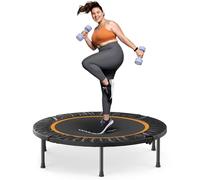 MERACH Mini Trampoline Fitness Adults - 40'' Foldable Trampolines Max Load 330lb, Indoor Trampoline for Exercise Training Quiet