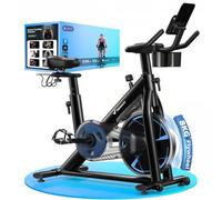 MERACH Performance Magnetic Exercise Bike, 8kg High-Inertia Flywheel | Reinforced H-Frame reduces wobble for a smoother ride, Smart Training System, optional Self-Powered Adaptive Resistance.