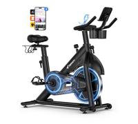 MERACH Performance Magnetic Exercise Bike, 8kg High-Inertia Flywheel | Reinforced H-Frame reduces wobble for a smoother ride, Smart Training System, optional Self-Powered Adaptive Resistance.