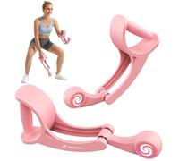 MERACH Ropeless Battle Ropes, Cordless Home Workout Equipment, Tones Arms, Core & Full Body, Ideal for Basic Fitness & Rehab Training for Women & Men, Silent & Portable - Pink (2-Pack)