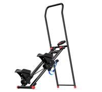 MERACH Stair Stepper for Home Gym Exercise, Compact Foldable Stair Master for Daily Cardio Workout, Stair Climber with 2 Level Resistance, Adjustable Pedals (Red)