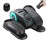MERACH Under Desk Elliptical, Ellipse Leg Exerciser Electric as Seen on TV for Seniors with Remote Control & 12 Adjustable Speeds, Quiet Portable Seated Pedal Exerciser Machine for Home - Blue