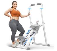 MERACH Upgraded Stair Stepper Exercise Machine for Home Gym, Foldable Vertical Stair Climber with Adjustable 3 Level Resistance, Extended Step Range