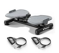 MERACH Waist Twister Machine, Ab Twister Board for Women With 2 Resistance Ropes for Slim Waist and Core Ab Exercise, Max 136KG, Noiseless Home Gym Exercise Equipment - Grey