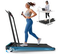 MERACH Walking Pad Treadmill with 6% Incline, 2-in-1 Foldable Treadmill for Home with Handrails, 3.0HP Motor, Max Speed 12km/h, LED Display & Smart APP, 300 LBS Weight Capacity, Space-Saving Design