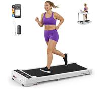 MERACH Walking Pad with 4% Incline, 1-6km/h Under Desk Treadmill, 2.5HP Low Noise Walking Pad with Remote Control, LED Display, Portable Treadmills for Home Office-T19W2