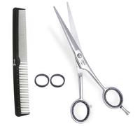 Meraki Professional Classic Cut Hairdressing Scissors Stainless Steel Barber Shears for Salon & Home Use Razor Sharp Blades 6'' with Free Comb