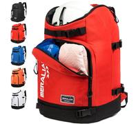 MERALIAN Ski Boot Bag - 50L Ski Boot Travel Backpack Waterproof Snowboard Boot Backpack for Travel Stores Gear Including Helmet, Goggles and Outerwear.(Red-03)