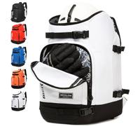 MERALIAN Ski Boot Bag - 50L Ski Boot Travel Backpack Waterproof Snowboard Boot Backpack for Travel Stores Gear Including Helmet, Goggles and Outerwear. (White-05)