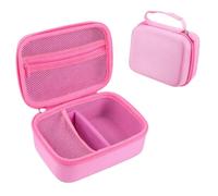 Meralo Kids Instant Print Camera Case, Portable Hard EVA Travel Storage Bag | for Children Digital Camera and Print Paper, Protective Carrying Holder with Mesh Pocket and Hand Strap, Pink/Purple