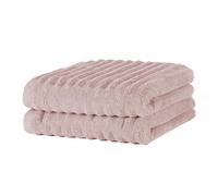 Merana OSLO towel set | quick-drying, soft & lint-free | terry luxury quality | 100% cotton terrycloth | OEKO-TEX | 590 GSM | hand towel & hair towel | Pink (2 x towels 50x100cm)